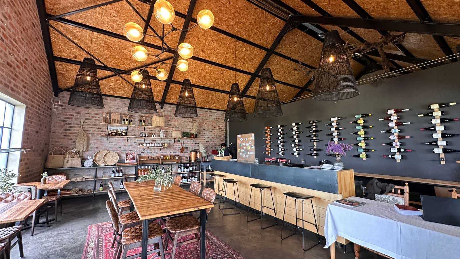 Karibi Wine Cave tasting room interior in Stellenbosch